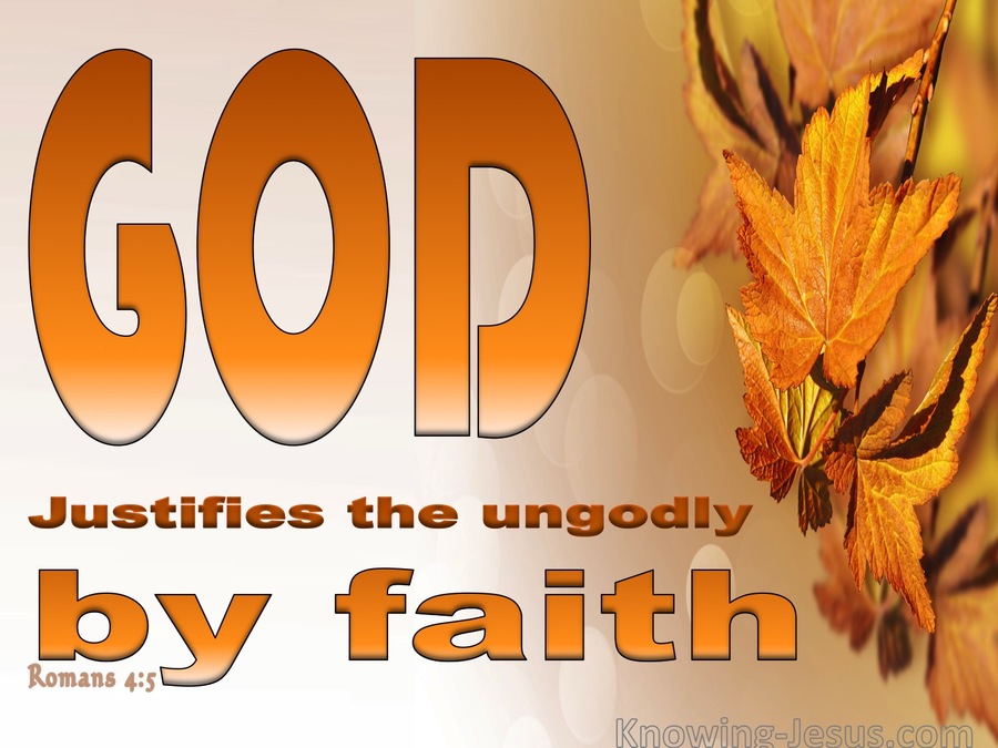 Romans 4:5 Faith Is Credited As Righteousness (orange)